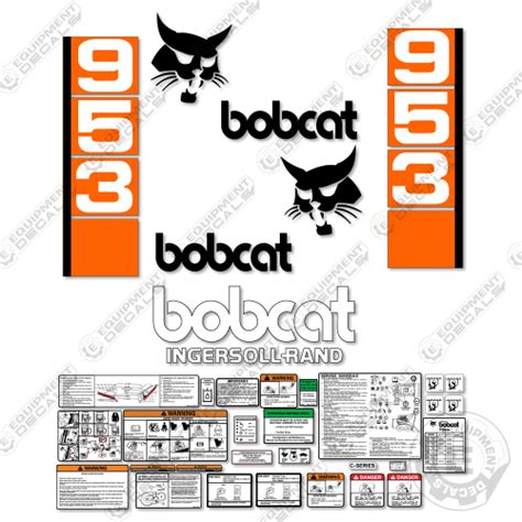 bobcat skid steer decal kit paint|bobcat rear door decal.